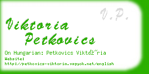 viktoria petkovics business card